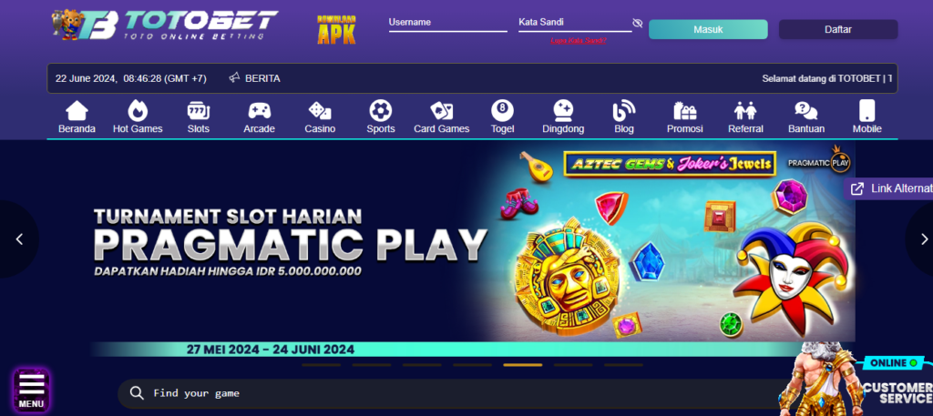 Totobet judi slot tergacor di abad ini